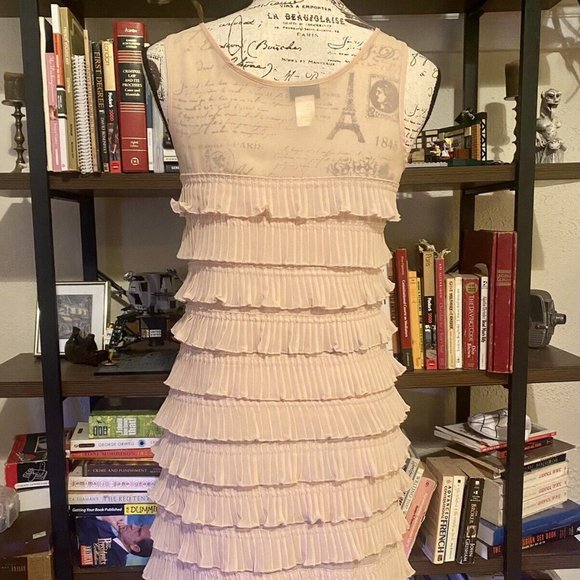 Retro Blush-Colored H&M 1920s Flapper-Style Dress - Picture 2 of 6